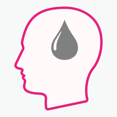 Bir yakıt damla ile izole kafa