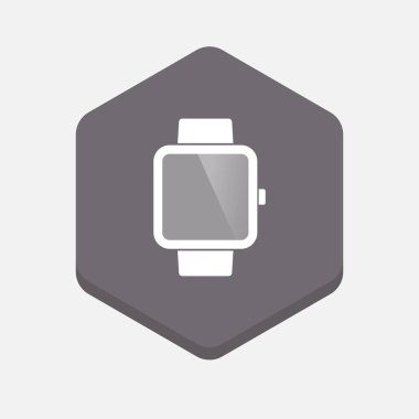 Akıllı saat takan izole altıgen sinyal