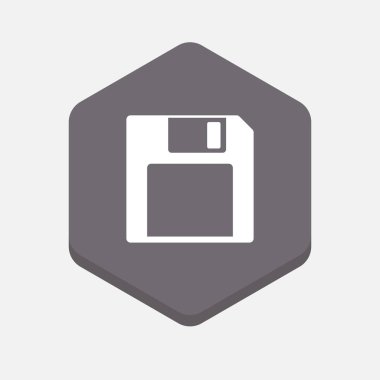 Bir disket ile izole altıgen sinyal