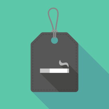 Uzun gölge ürün etiketi ile bir sigara