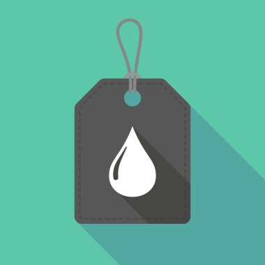 Uzun gölge ürün etiketi bir yakıt damla