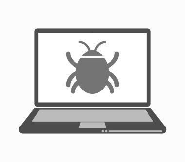 Bir hata ile izole hat sanat dizüstü bilgisayar