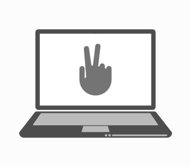 Zafer el ile izole hat sanat dizüstü bilgisayar