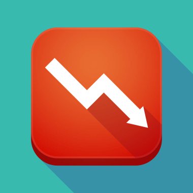 Uzun gölge app simgesi azalan bir grafik ile