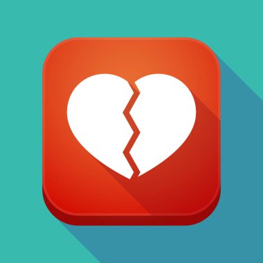 Uzun gölge app simgesi kalbi kırık