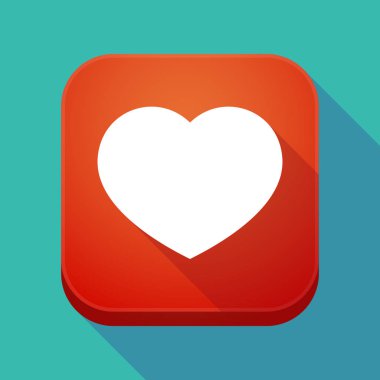 Uzun bir kalp ile gölge app simgesi