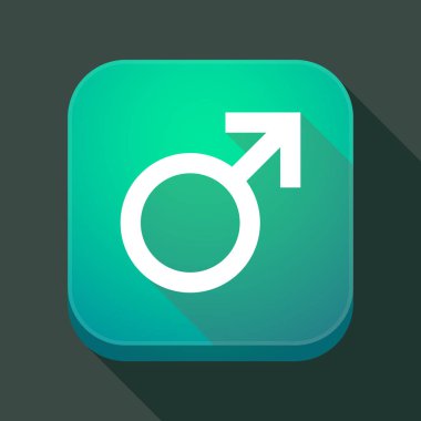 Uzun gölge app simgesi erkek işaretiyle