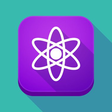 Uzun gölge app simgesi ile bir atom