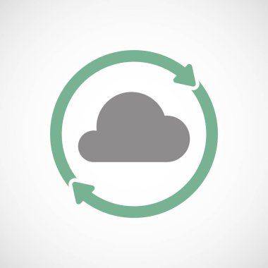 Bir bulut ile izole yeniden simgesi