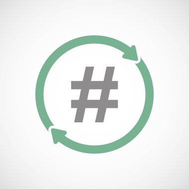 Bir karma etiketi ile izole yeniden simgesi