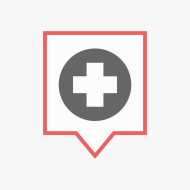 Yuvarlak eczane işaretiyle izole araç ipucu