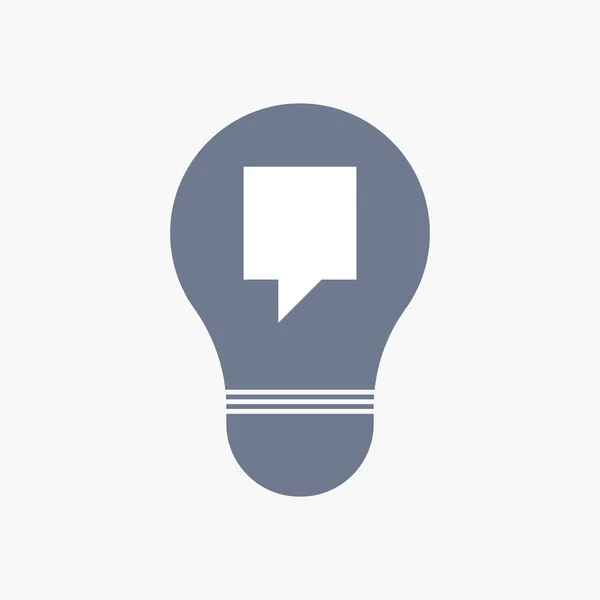 Isolated light bulb icon with a tooltip — Stock Vector