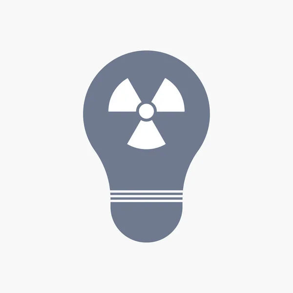Isolée icône de l'ampoule avec un panneau d'activité radio — Image vectorielle