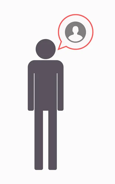 Pictogramme masculin isolé avec un avatar masculin — Image vectorielle
