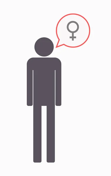 Isolated male pictogram with a female sign — Stock Vector