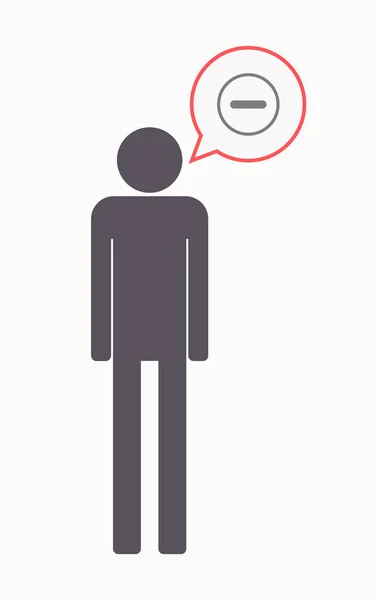 Απομονωμένη αρσενικό εικονόγραμμα με μια πινακίδα αφαίρεση — Διανυσματικό Αρχείο