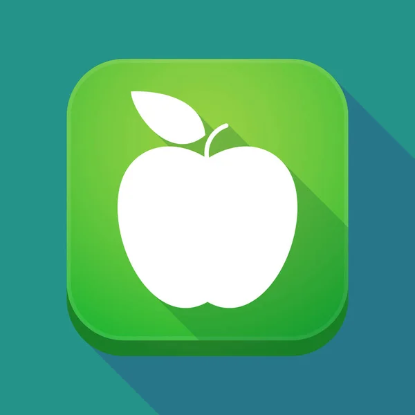 Uzun bir elma ile gölge app simgesi — Stok Vektör