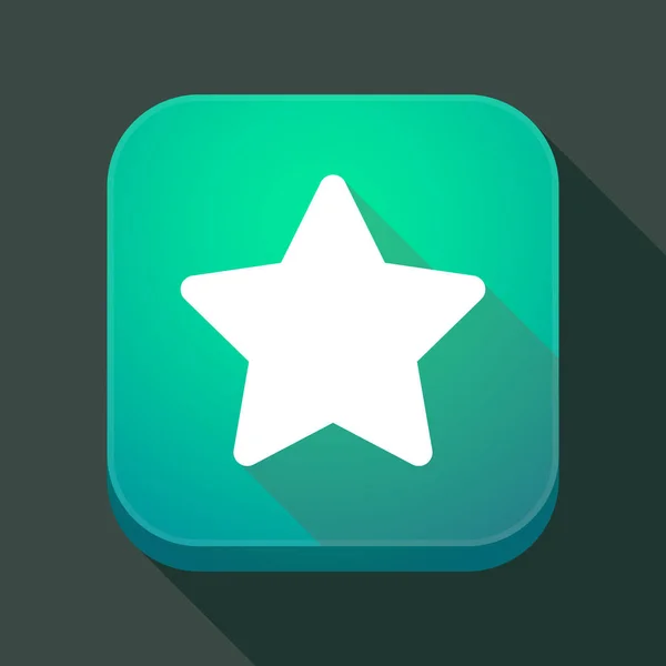星の長い影のアプリのアイコン — ストックベクタ
