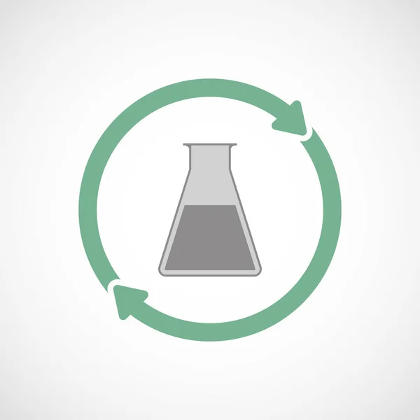 Icona di riutilizzo isolata con una fiaschetta — Vettoriale Stock