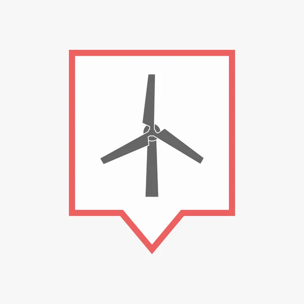 Tooltip isolato con turbina eolica — Vettoriale Stock