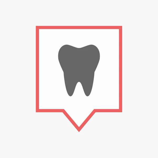 Isolierte Werkzeugspitze mit einem Zahn — Stockvektor