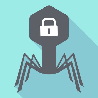 Uzun gölge virüsü ile kapalı kilit yastık