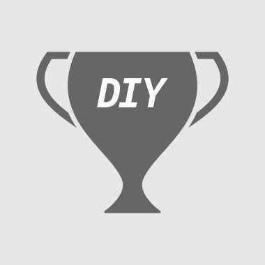 DIY metinle izole Kupası