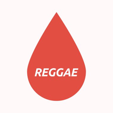 İzole kan bırak metin Reggae