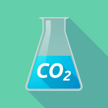 Uzun gölge tüp Co2 metinle