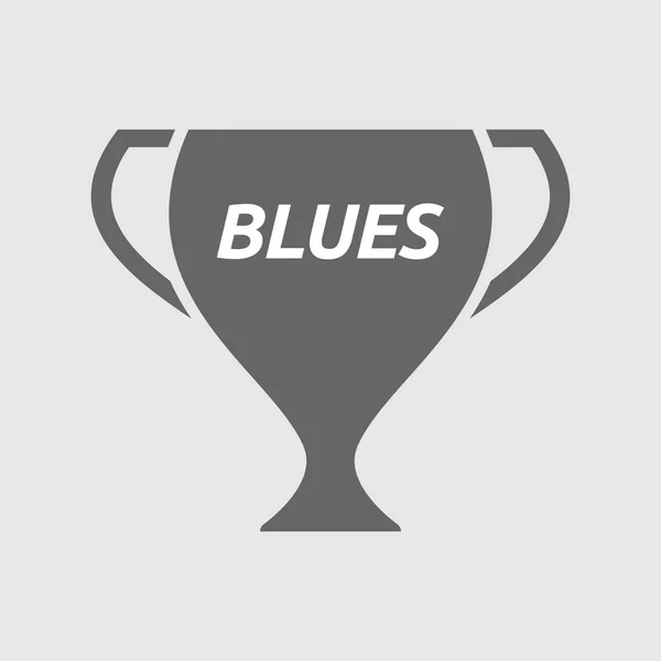 Metin ile izole Kupası Blues — Stok Vektör