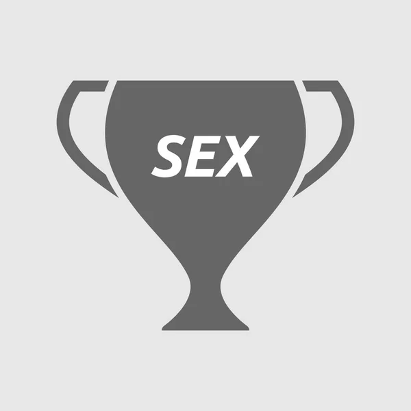 Copa aislada con el texto SEX — Vector de stock