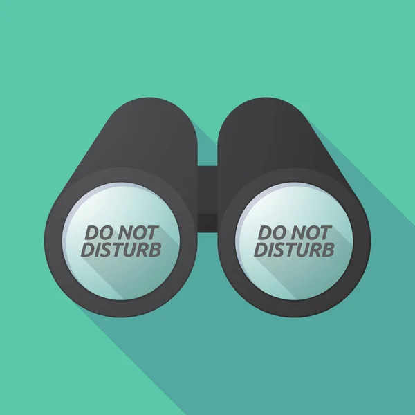 Long shadow binoculars with    the text DO NOT DISTURB — Stock Vector