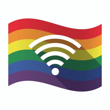 İzole Gay Pride bayrak radyo sinyali ile kayıt