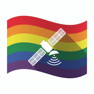 Bir uydu ile izole Gay Pride bayrak