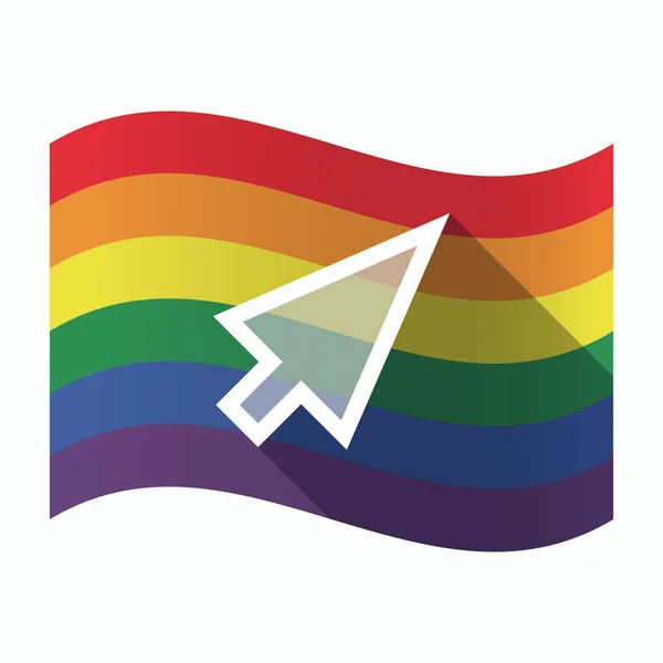 Isolé drapeau Gay Pride avec un curseur — Image vectorielle