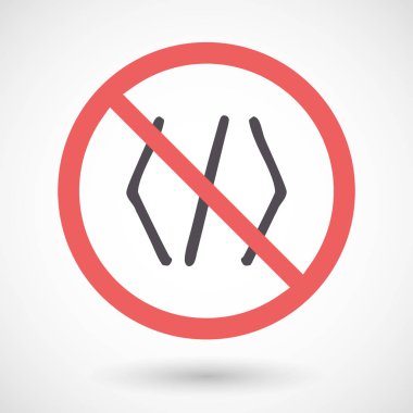 Yasak sinyal kod işareti ile izole