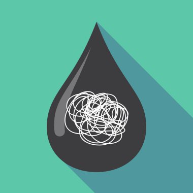 Uzun bir doodle ile gölge yağ damla