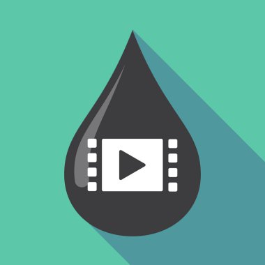 Uzun gölge yağ damla Multimedya işaretiyle