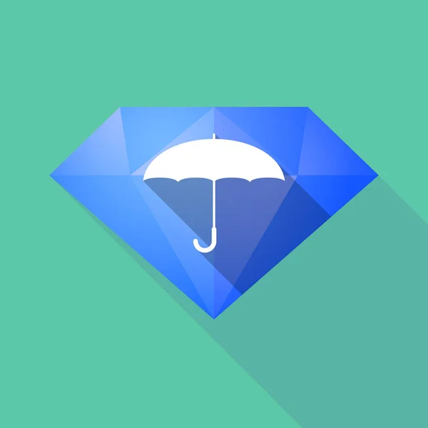 Dlouhý stín diamond s deštníkem — Stockový vektor
