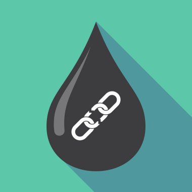 Uzun gölge yağ damla kırık bir zincir ile