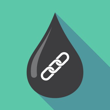 Uzun bir zincir ile gölge yağ damla