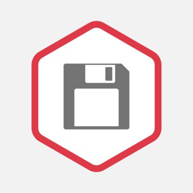 Bir disket ile izole altıgen