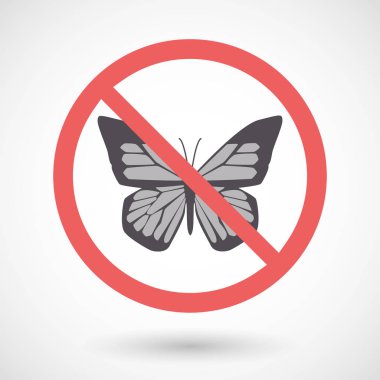 Bir kelebek ile izole yasak sinyal