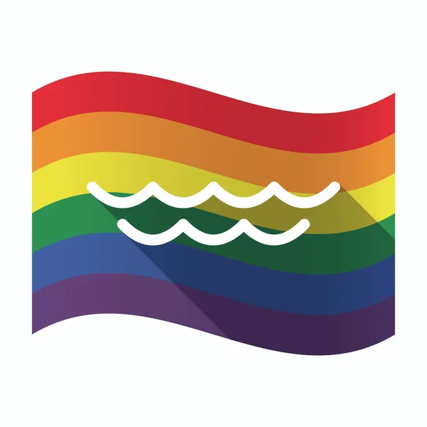 Vereinzelte Gay Pride Flagge mit einem Wasserzeichen — Stockvektor