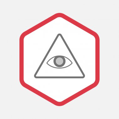 Tüm bir gören göz ile izole altıgen