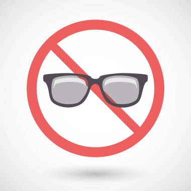 Bir gözlük ile izole yasak sinyal