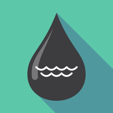 Uzun gölge yağ damla su Burcu ile