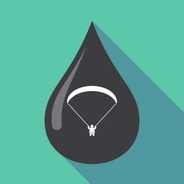 Uzun bir yamaçparaşütü ile gölge yağ damla