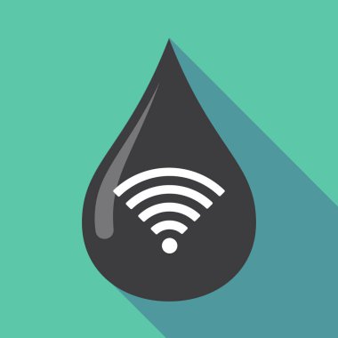 Uzun bir radyo sinyali işaret ile gölge yağ damla