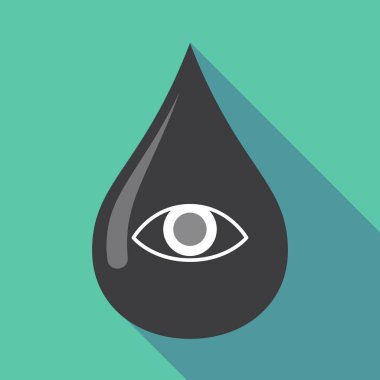 Uzun gölge yağ damla bir göz ile